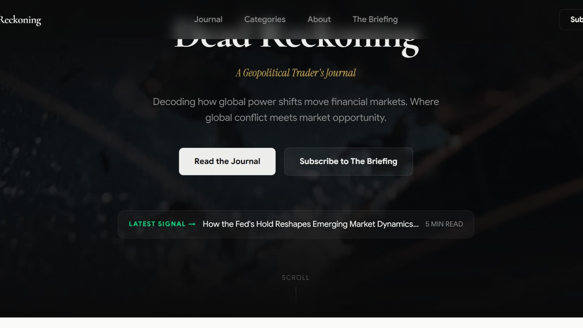 Dead Reckoning case study — Monochrome Print Brand Site