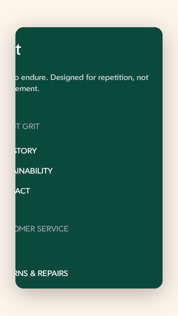 Grit mobile interface