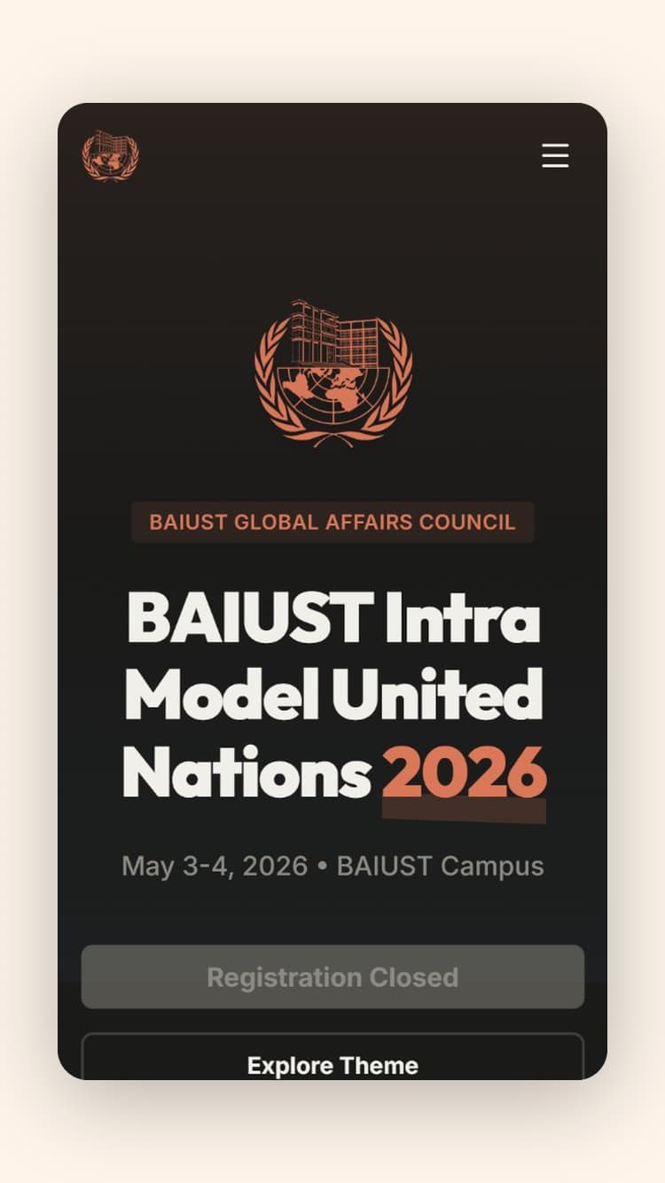 BAIUST GAC mobile interface