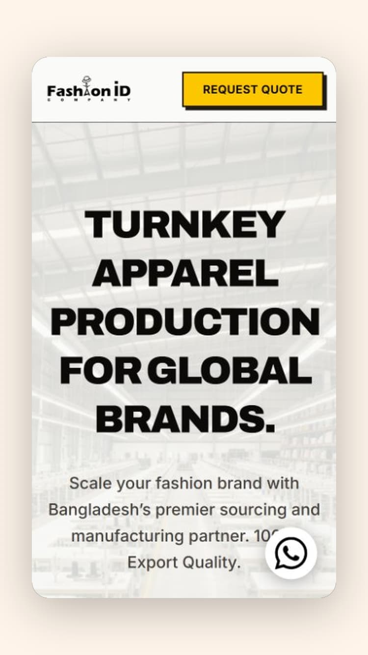 Fashionid mobile interface