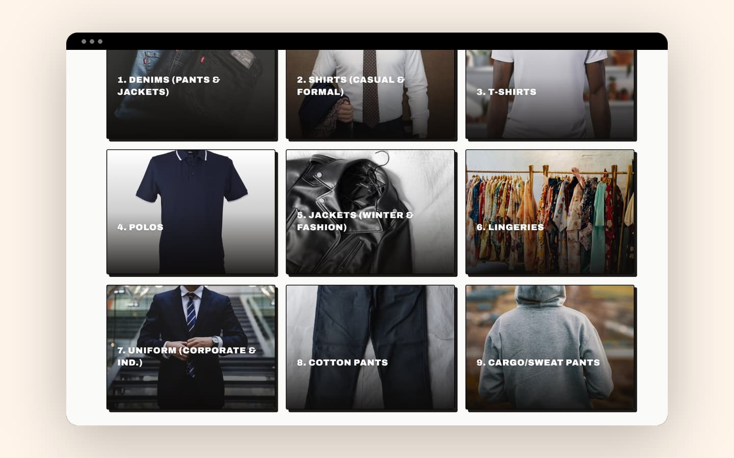 Fashionid desktop interface
